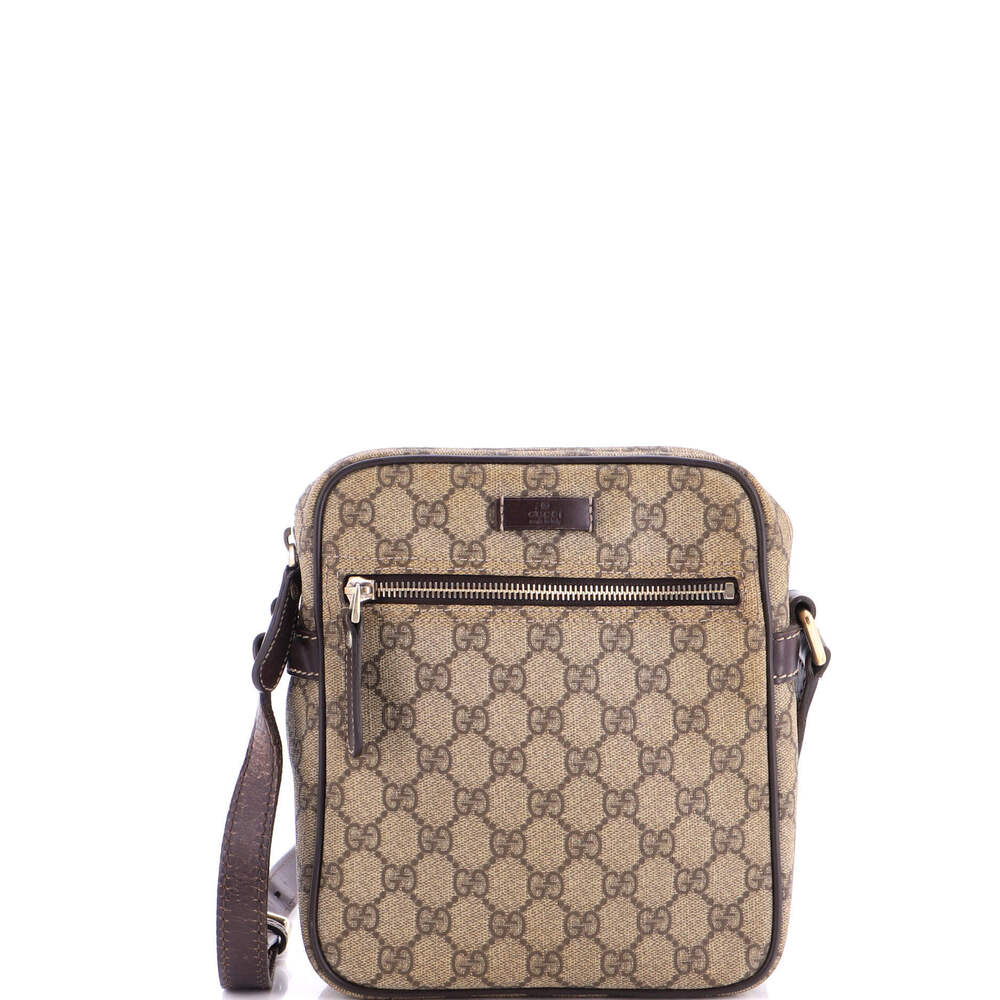 Gucci Small Front Zip Messenger GG Coated Canvas